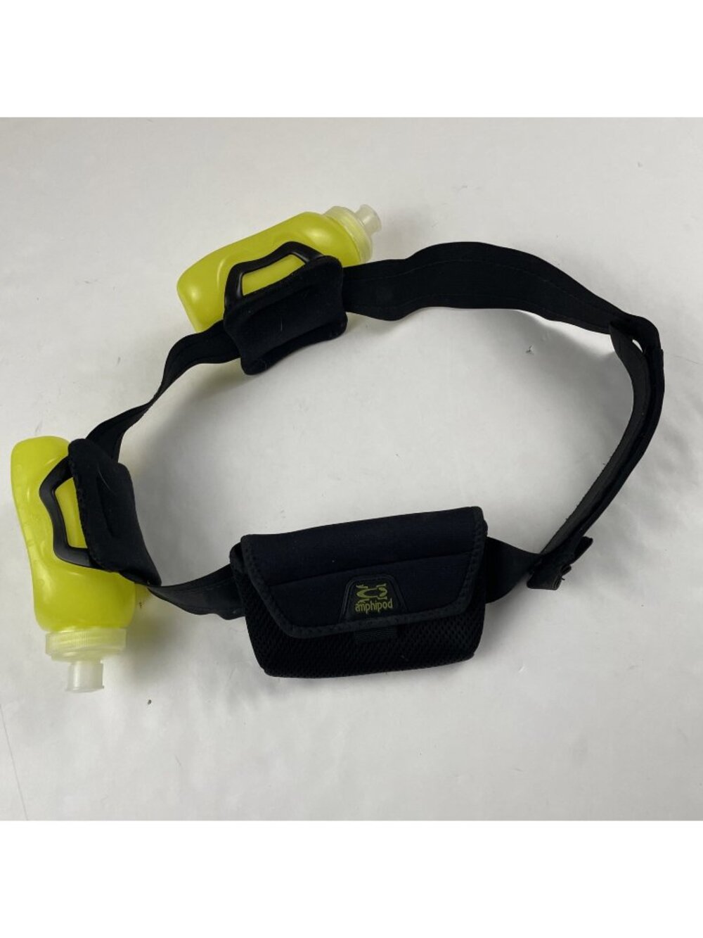 Amphipod Hydration Belt with Clips, (2)8oz Water Bottles, Pouch